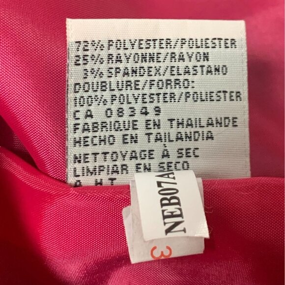 Anne Klein Pin Stripe Skirt Suit Petite 6 Blazer + Pencil Skirt Gray Pink - Picture 11 of 14